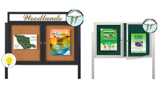 40x40 Outdoor Bulletin Boards - All Styles