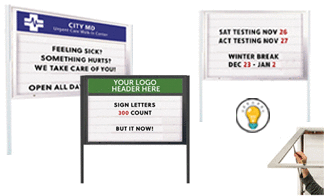 Value Line Freestanding Outdoor Reader Boards - DOUBLE SIDED