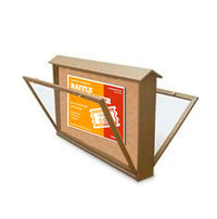 Double Sided 48x48 Enclosed Bulletin Message board is Weather Proof, comes in multiple colors
