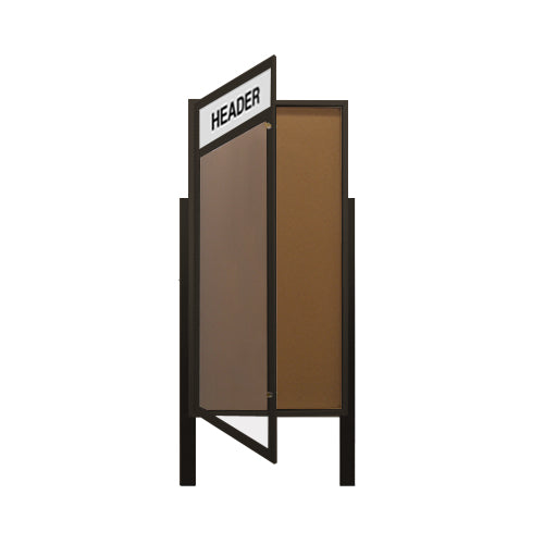 Extra Large Outdoor Enclosed Bulletin Board Stands + Header Ships Free ...