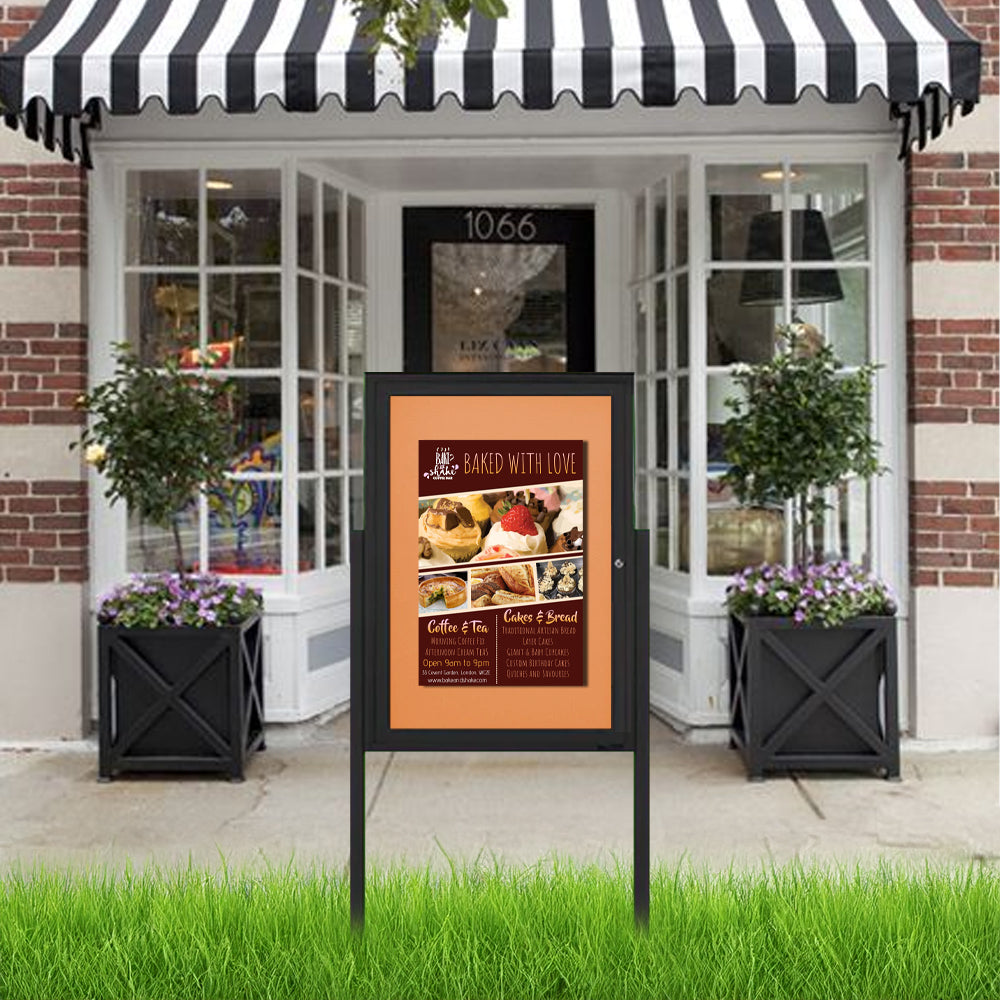 Free-Standing Extreme Weather Plus Outdoor Poster Cases with LED Lights ...