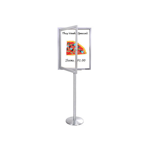 Super Large Format Portable Poster Stand Display | 48x72 Poster Sign Holder  | Two Posts with Steel Bases