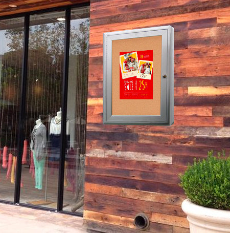 36x48 Outdoor Enclosed Bulletin Board + Safe Sleek Radius Edge Corners ...