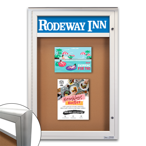 EXTREME Weather Single Door Outdoor Enclosed Bulletin Board with ...