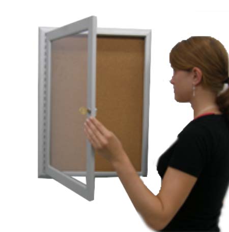 36x48 Outdoor Enclosed Bulletin Board + Safe Sleek Radius Edge Corners ...