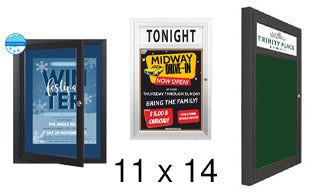 Outdoor Enclosed Poster Display Case 11x14 with Bulletin Board