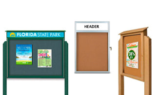 30x36 Outdoor Bulletin Boards - All Styles