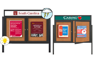 50x50 Outdoor Bulletin Boards - All Styles