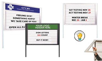 thumbnail image 2 of Affordable & Stylish: Value Line Freestanding Outdoor Reader Boards 2 of 10