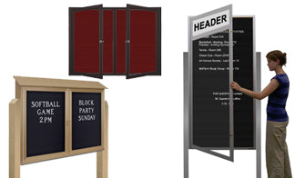 Outdoor Enclosed Bulletin Board 24 x 36 with Single Locking Door –  OutdoorDisplayCases