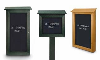 Standing 50 x 40 Outdoor Message Center Letter Board + Sliding