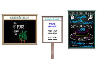 Outdoor Message Centers with Header | Dry Erase Boards