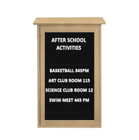 12x18 Outdoor Message Center with Letter Board Wall Mounted - LEFT Hinged