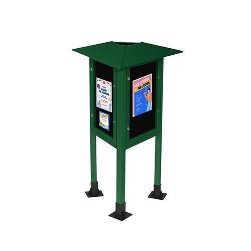 kiosk tarp Eco-Design 28x42 Three Sided Kiosk Information Center Free Standing –  OutdoorDisplayCases