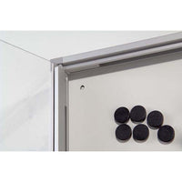 Lockable Indoor Magnetic Boards come with a set of magnets to keep your posters, graphics, notices, flyers, and other marketing materials in place.