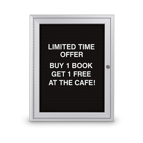 Outdoor Enclosed Letter Boards + Single Door Locking Message Board with Radius Edge Corners 10+ Sizes and Custom Sizes
