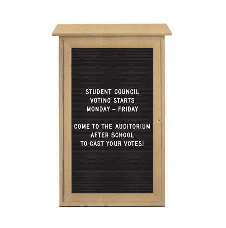 Eco-Friendly 20x20 Outdoor Cork Board Message Center w Header