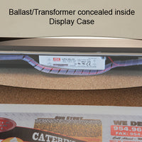 Ballast/Transformer safely concealed inside Display Case