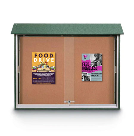 50x40 Outdoor Message Center Wall Mount with Sliding Doors
