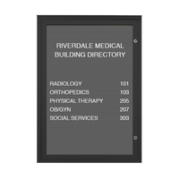 EXTREME WeatherPLUS Outdoor Enclosed Letter Boards | Shown in Satin Black finish with Grey Letterboard Panel