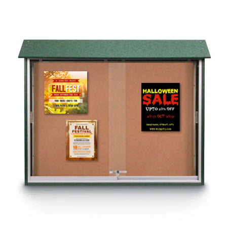 60x24 Outdoor Message Center Wall Mount with Sliding Doors