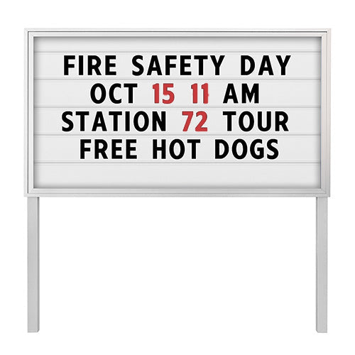 Free-Standing Reader Board Marquee Sign 96x48 in 5 Cabinet Finishes ...