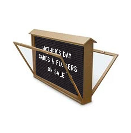 Free Standing Double Sided 52x40 Enclosed Letter Message board is Weather Proof, comes in multiple colors