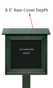 Standing 2-Sided enclosed message reader board comes in various of colors in 16in x 34in