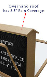 Standing 2-Sided enclosed message reader board comes in various of colors in 60in x 40in