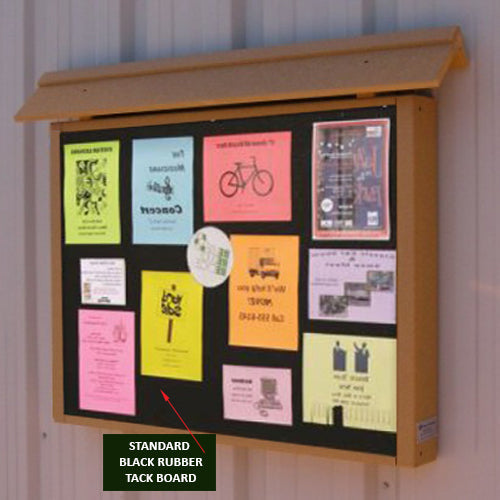 Thes boards are OPEN FACE for anyone to Post. Outdoor Wall Mount MEGA-SIZE Public Notice Message Boards with 45.5" x 31.75" Viewing Area. Eco-Friendly Recycled Plastic Lumber comes in 6 Finishes