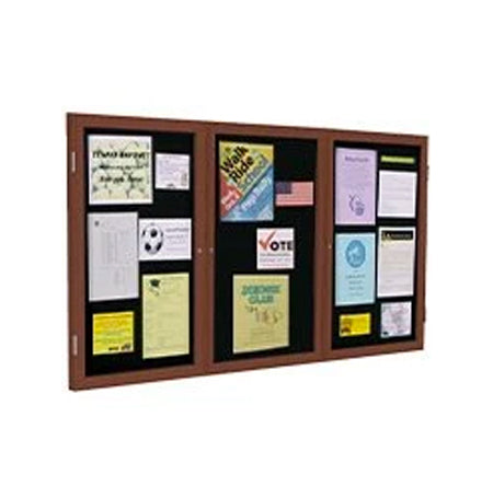 72x36 Wall Outdoor Bulletin Board Info Center is available in 6 Plastic Lumber Finishes