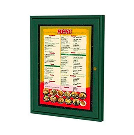 7.75 x 10 Menu Enclosed Wall Outdoor Cork Board Info Center is available in 6 Plastic Lumber Finishes