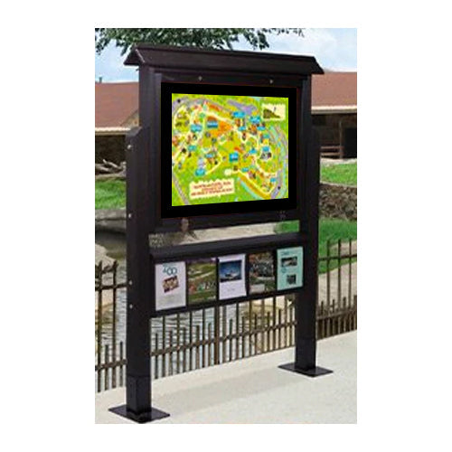 42x28 Standing Outdoor Cork Board Info Center is available in 6 Plastic Lumber Finishes