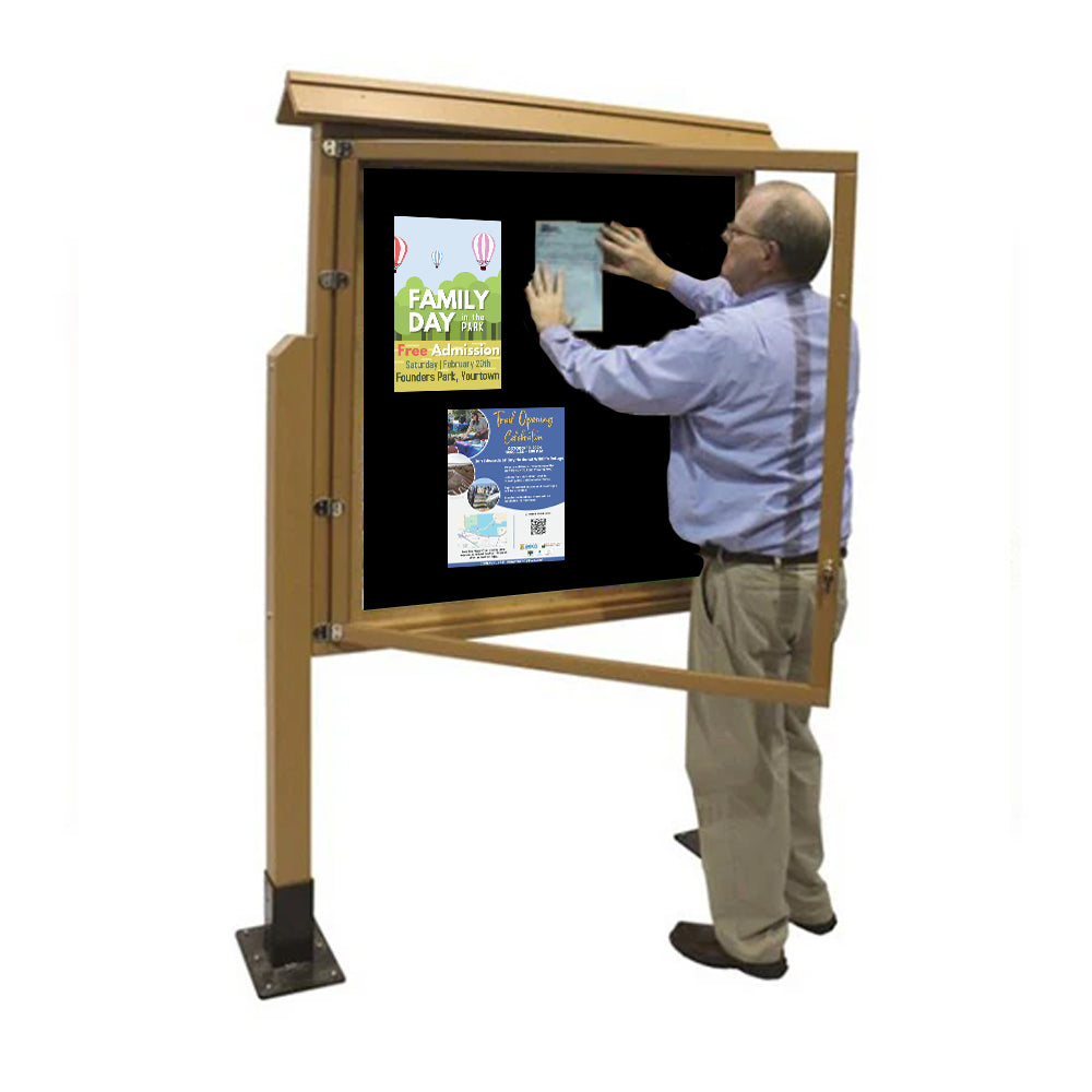 Eco-Design 41 x 42 MEGA Information Center Free Standing Message Board ...