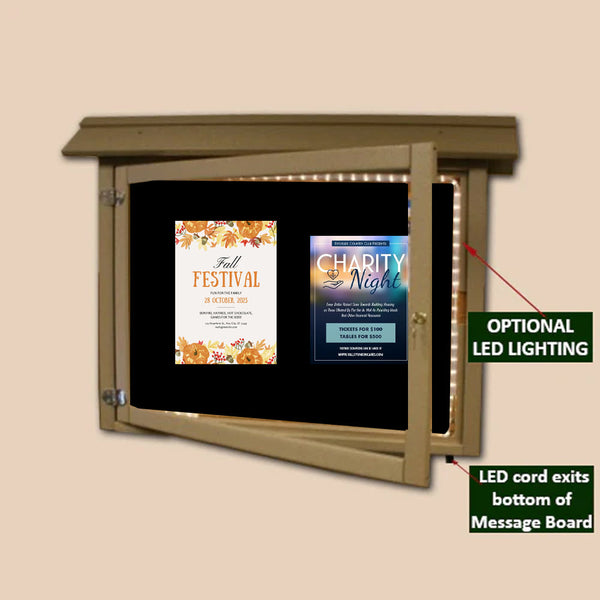 ECO-Design 28x20 Outdoor Wall Mount Mid-Range Information Cork Bulletin Message Boards - Landscape