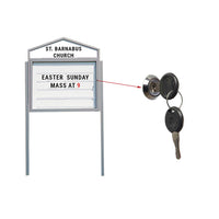 48" x 36" Enclosed Lockable Reader Board 48 Wide x 36 High comes with a Set of Keys. Helps Protect your Letters from Tampering