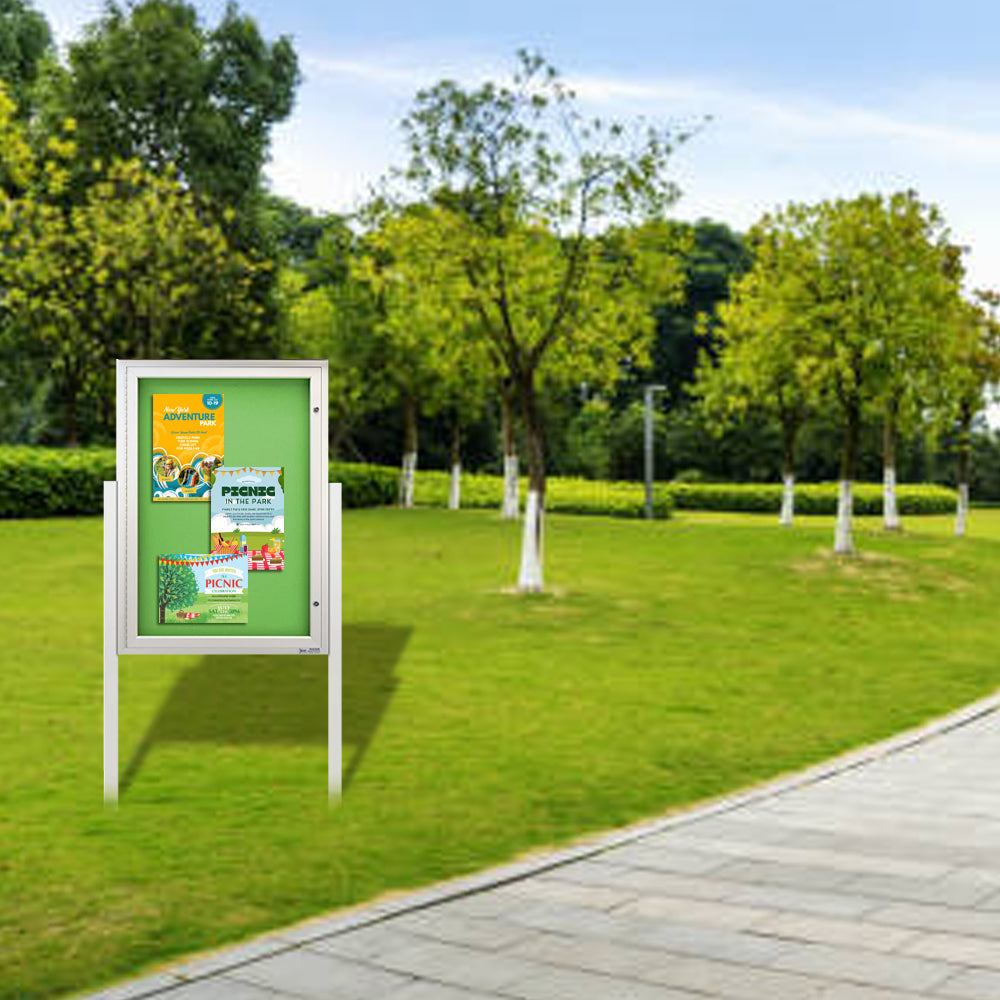 Display Post Small Extreme WeatherPlus™ Outdoor Poster Cases Display + Posts ...