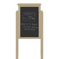 24x60 Magnetic Black Outdoor Dry Erase Message Board with Header