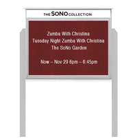 27x39 Free Standing Outdoor Message Center with Letter Board with Header