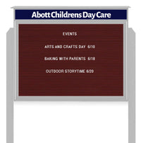 30x30 Free Standing Outdoor Message Center with Letter Board with Header