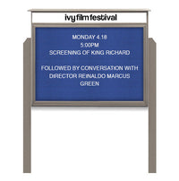 42x42 Free Standing Outdoor Message Center with Letter Board with Header
