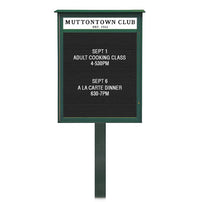 8.5x11 Standing Outdoor Message Center with Letter Board with Header