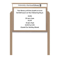 20" x 20" Outdoor Message Center - Magnetic White Dry Erase Board with Header and Posts