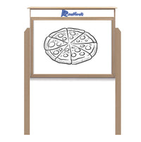 36" x 36" Outdoor Message Center - Magnetic White Dry Erase Board with Header and Posts