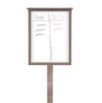 11" x 14"  Outdoor Message Center - Magnetic White Dry Erase Board with Posts