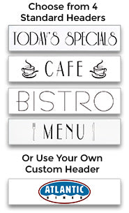 29x30 Outdoor Enclosed Magnetic Restaurant Menu Cases with Header Ideal for Portrait and Landscape Menu Sizes