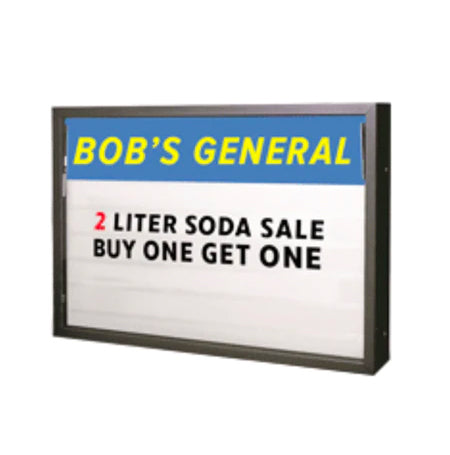 Heavy Duty Reader Board 84x60 2-SIDED with Personalized Header ...