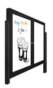 Free Standing Outdoor Marker Boards with Posts and Lights
