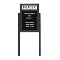 Outdoor Enclosed Letter Boards with Posts | Personalized Message Header + Radius Edge Cabinet 10+ Sizes
