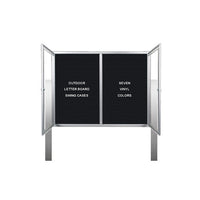 Standing Outdoor Enclosed Letter Boards with Posts | 2 and 3 Door Display Cases